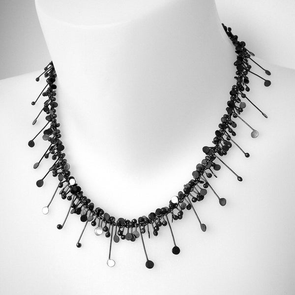 Blossom Necklace, oxidised silver by Fiona DeMarco