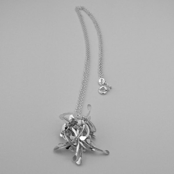 Contour Cluster Pendant, polished silver by Fiona DeMarco