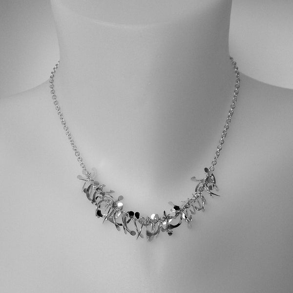 Contour semi Necklace, polished silver by Fiona DeMarco