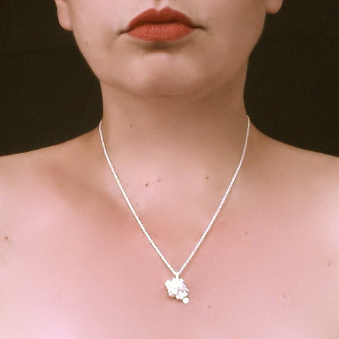 Radiance Pendant, satin silver by Fiona DeMarco