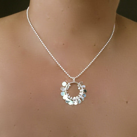 Icon Pendant, polished silver by Fiona DeMarco