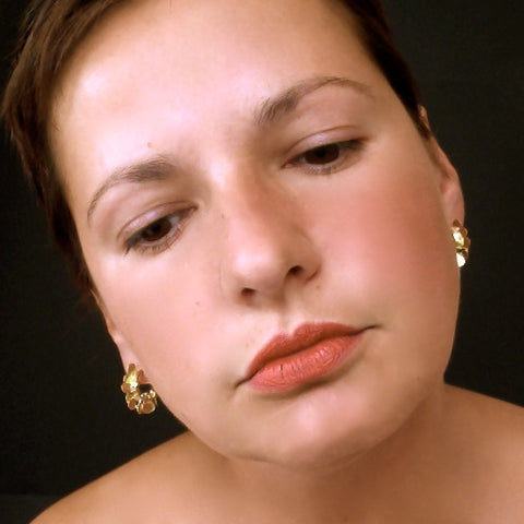 Icon Precious hoop stud Earrings, 18ct yellow gold polished by Fiona DeMarco