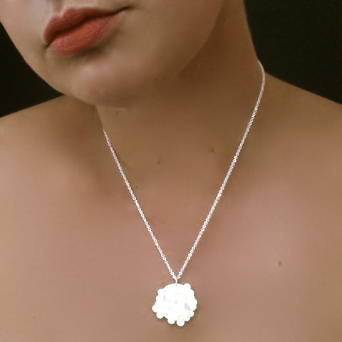 Symphony Pendant, satin silver by Fiona DeMarco