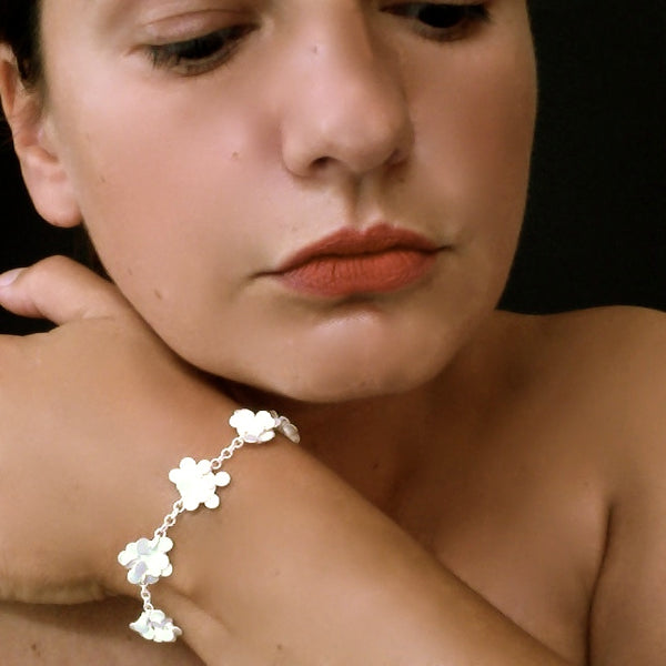 Symphony charm Bracelet, satin silver by Fiona DeMarco