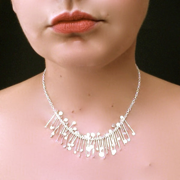 Signature semi Necklace, polished silver by Fiona DeMarco