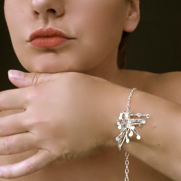 Signature Cluster Bracelet, polished silver by Fiona DeMarco 