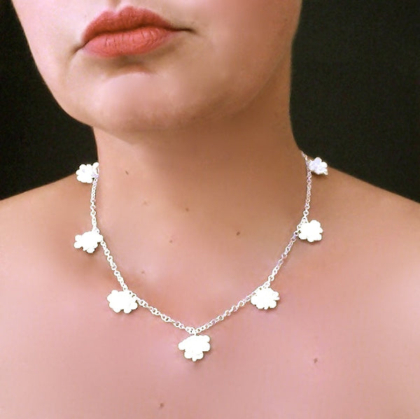 Symphony charm Necklace, satin silver by Fiona DeMarco