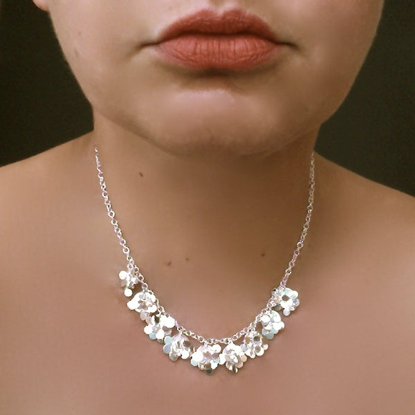 Symphony semi Necklace, polished silver by Fiona DeMarco