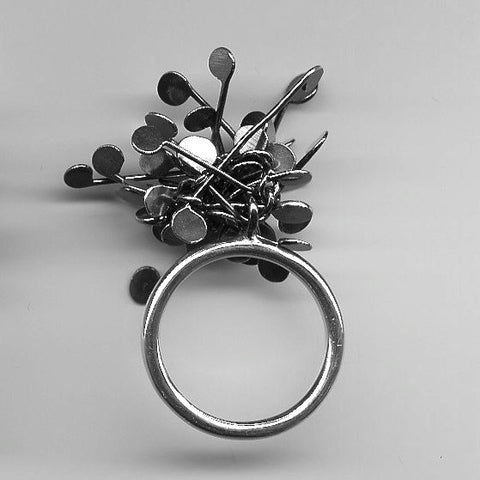 Signature Cluster Ring, oxidised silver by Fiona DeMarco