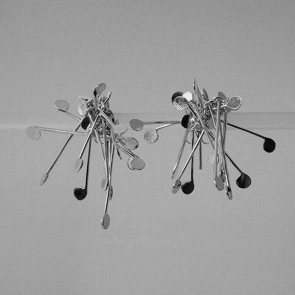 Signature Cluster stud Earrings, polished silver by Fiona DeMarco