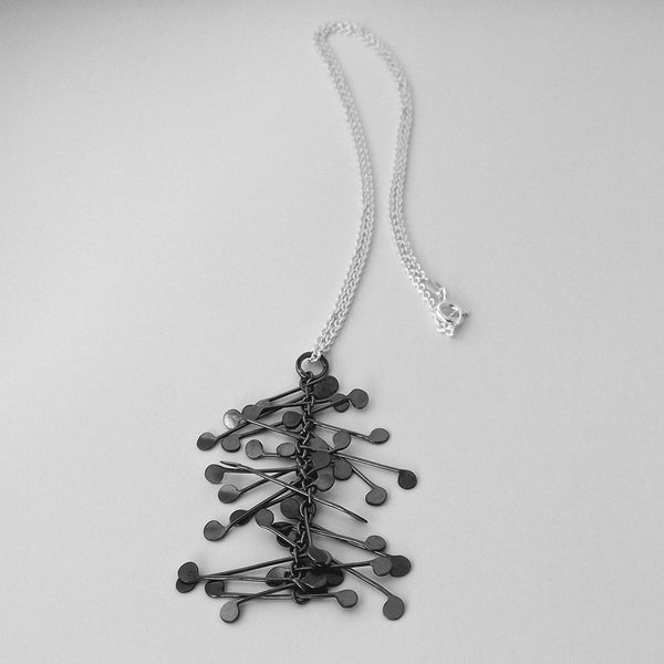 Signature Pendant, oxidised silver by Fiona DeMarco