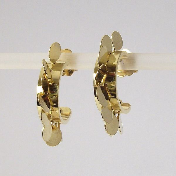 Icon Precious hoop stud Earrings, 18ct yellow gold polished by Fiona DeMarco