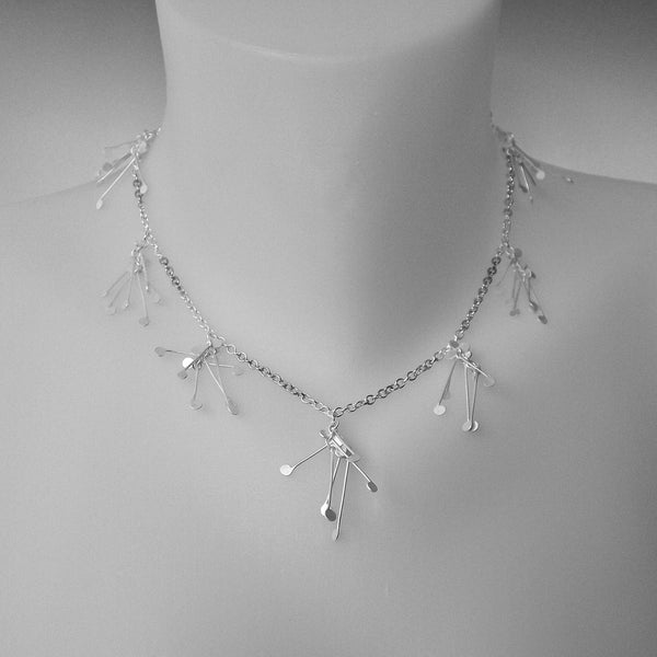 Signature charm Necklace, satin silver by Fiona DeMarco