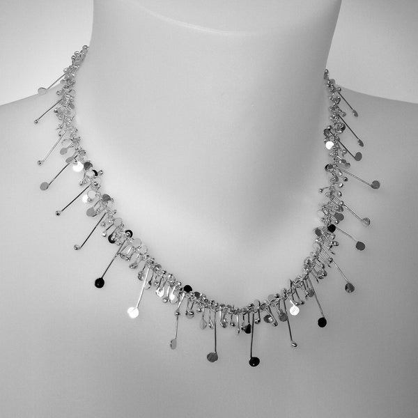 Blossom Necklace, polished silver by Fiona DeMarco