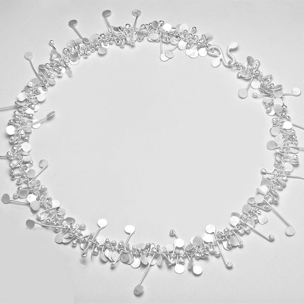Blossom Necklace, satin silver by Fiona DeMarco