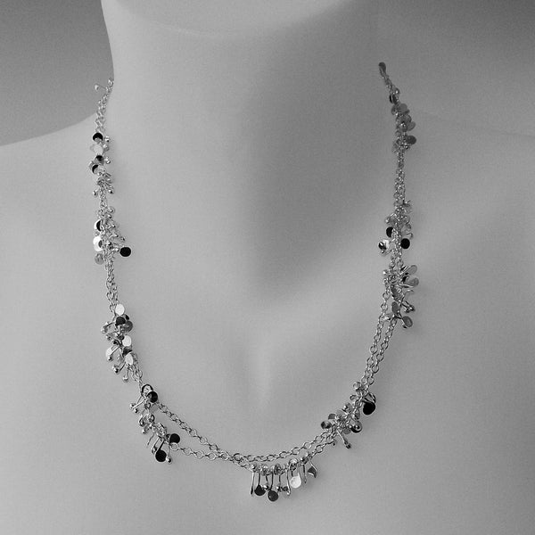 Accent long Necklace, polished silver by Fiona DeMarco
