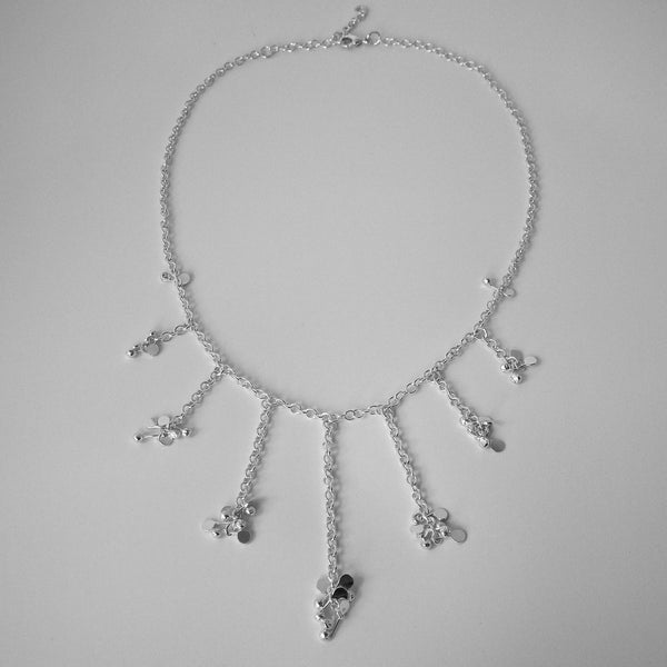 Accent semi graduated Necklace, polished silver by Fiona DeMarco