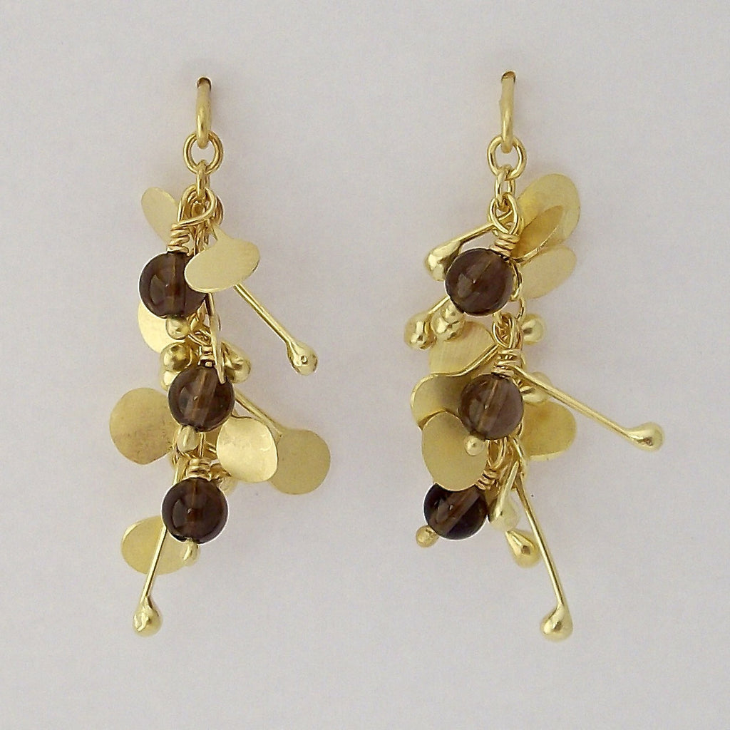Smoky quartz stud earrings new arrivals