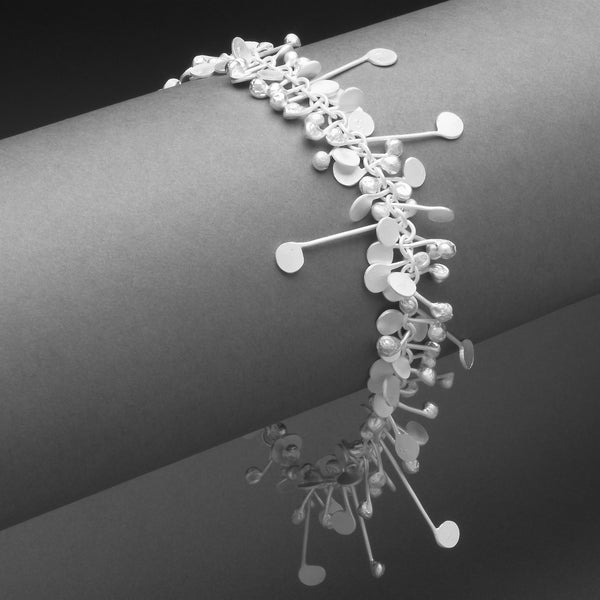 Blossom Bracelet, satin silver by Fiona DeMarco