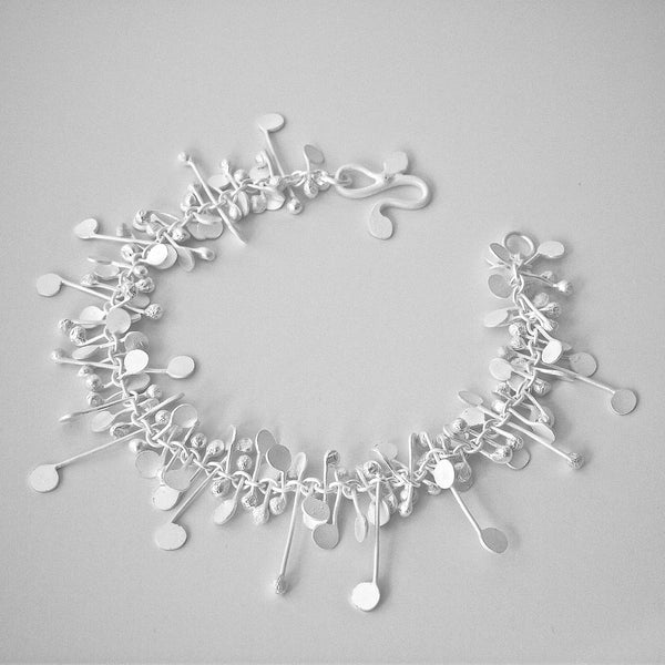 Blossom Bracelet, satin silver by Fiona DeMarco