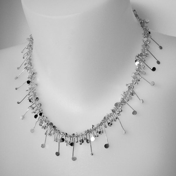 Blossom Necklace, polished silver by Fiona DeMarco