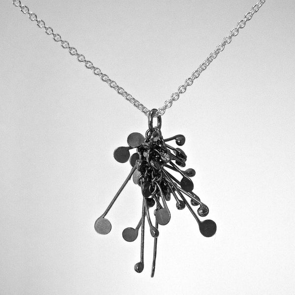 Blossom Pendant, oxidised silver by Fiona DeMarco