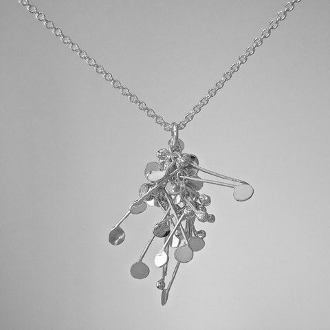Blossom Pendant, polished silver by Fiona DeMarco