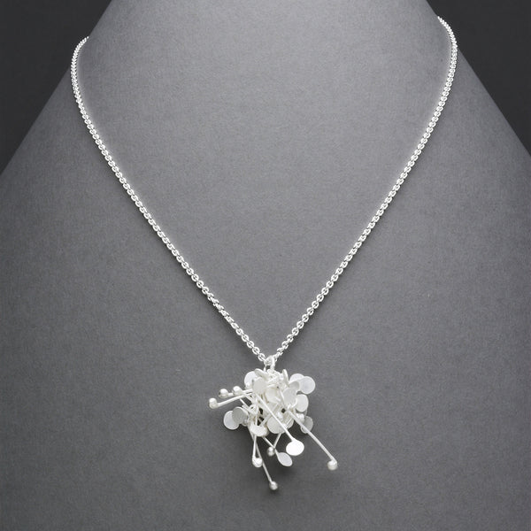 Blossom Pendant, satin silver by Fiona DeMarco