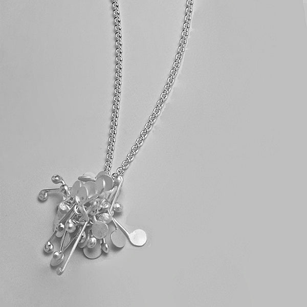 Blossom Pendant, satin silver by Fiona DeMarco