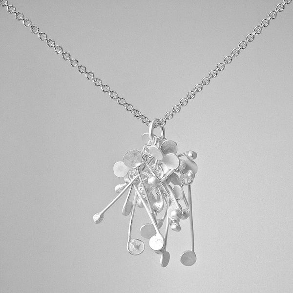 Blossom Pendant, satin silver by Fiona DeMarco