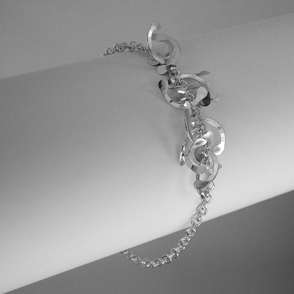 Contour semi Bracelet, polished silver by Fiona DeMarco