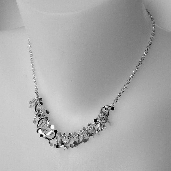 Contour semi Necklace, polished silver by Fiona DeMarco