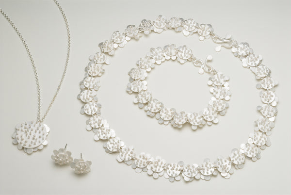 Symphony collection, reverse side, satin silver by Fiona DeMarco