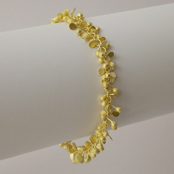 Harmony Precious Bracelet, 18ct yellow gold satin by Fiona DeMarco