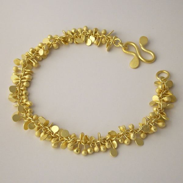 Harmony Precious Bracelet, 18ct yellow gold satin by Fiona DeMarco