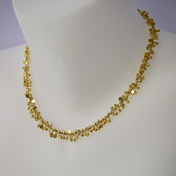 Harmony Precious Necklace, 18ct yellow gold satin by Fiona DeMarco