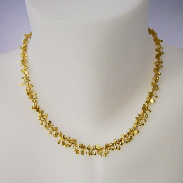 Harmony Precious Necklace, 18ct yellow gold satin by Fiona DeMarco