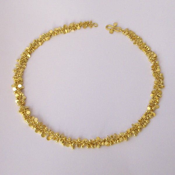 Harmony Precious Necklace, 18ct yellow gold satin by Fiona DeMarco