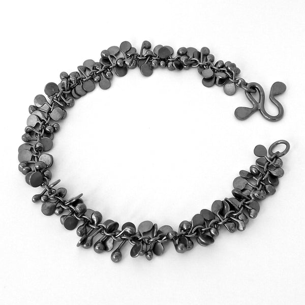 Harmony Bracelet, oxidised silver by Fiona DeMarco