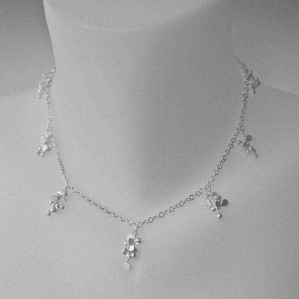 Harmony charm Necklace, satin silver by Fiona DeMarco