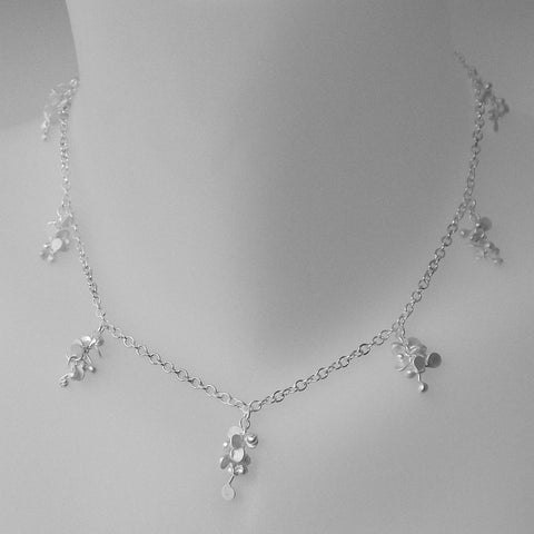 Harmony charm Necklace, satin silver by Fiona DeMarco