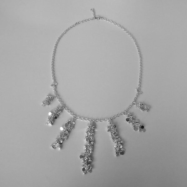 Harmony semi graduated Necklace, polished silver by Fiona DeMarco
