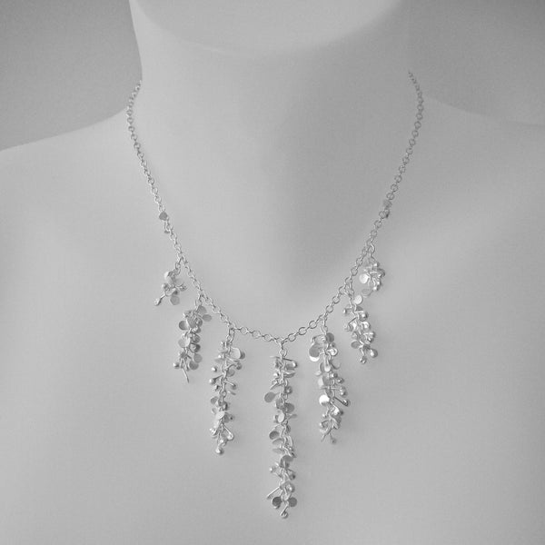 Harmony semi graduated Necklace, satin silver by Fiona DeMarco