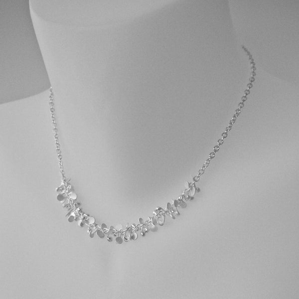 Harmony semi Necklace, satin silver by Fiona DeMarco