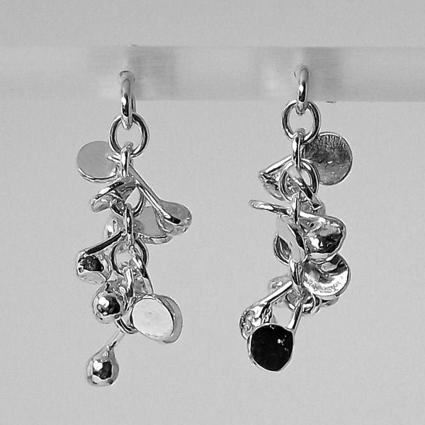 Harmony stud Earrings, polished silver by Fiona DeMarco