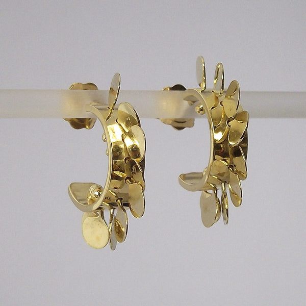 Icon Precious hoop stud Earrings, 18ct yellow gold polished by Fiona DeMarco