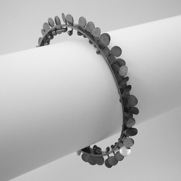 Icon Bangle, oxidised silver by Fiona DeMarco
