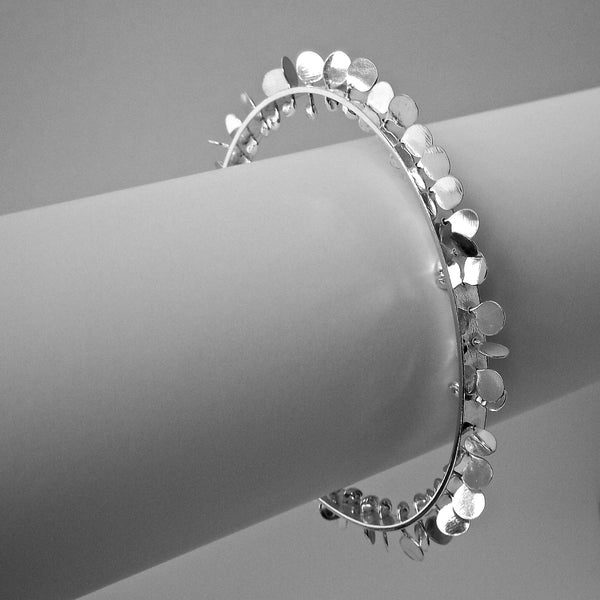 Icon Bangle, polished silver by Fiona DeMarco