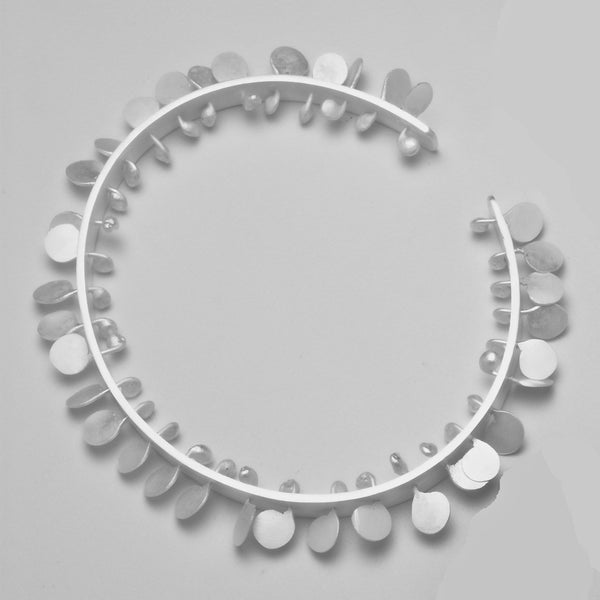 Icon Bangle, satin silver by Fiona DeMarco