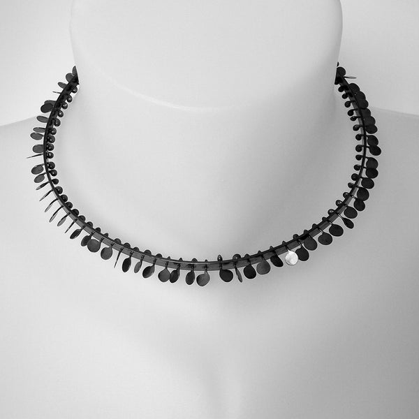 Icon Choker, oxidised silver by Fiona DeMarco
